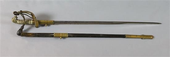 A post-1902 Royal Naval officers sword by Gieve Matthews & Seagrove,